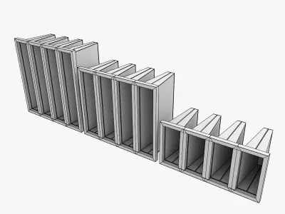 Rigid Bag Filter 3D model