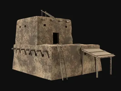 TURKISH EGYPT ARAB DESERT ANCIENT SUMER BABYLON HOUSE COLLECTION Free low-poly 3D model