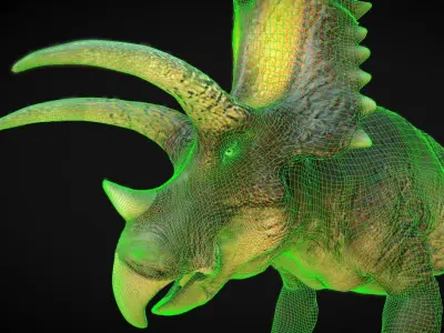 Pentaceratops Low-poly 3D model