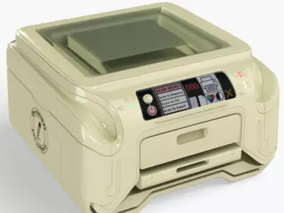White Inkjet Printer 3D model