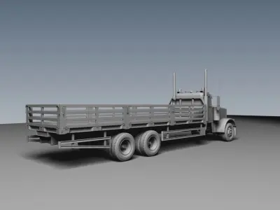 Truck Dropside Kenworth 3D model