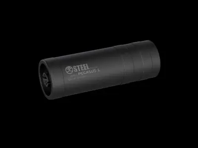 Steel Pegasus Supressor Low-poly 3D model