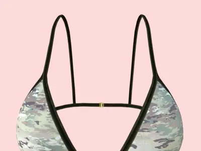 Sexy Army Bikini P02 Low-poly 3D model