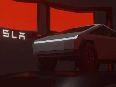 Tesla Cyber Truck Free low-poly 3D model