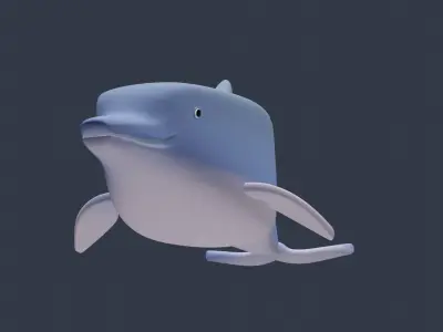Cute Dolphin Low-poly 3D model