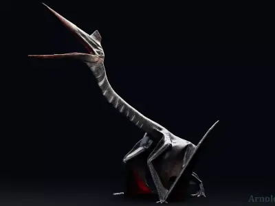 Dinosaur Quetzalcoatlus Giant Pterosaurs Unreal Engine Project Low-poly 3D model