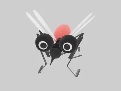 mosquito blood eater low poly 3D model