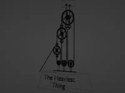 Mechanical Pulley Animated 9 3D model