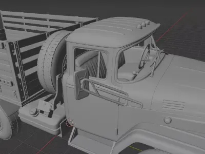 ZIL-131 Soviet Military Flatbed Truck 1966 3D print model
