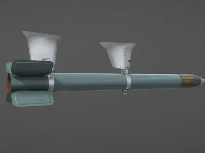 US Rocket HVAR Low-poly 3D model