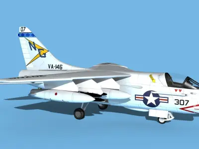 Chance Vought A-7D Corsair V020 USNMax 3D model