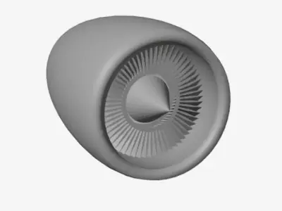 Jet Engine Simple Free 3D model