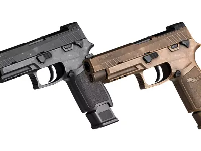 SIG SAUER M17 P320 PISTOL Low-poly 3D model