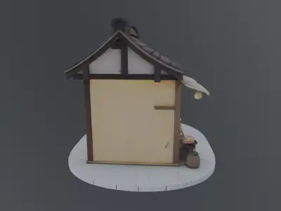 asian food vendor Free 3D model