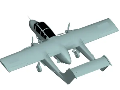 North American Rockwell OV-10 Bronco 3D model