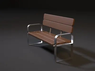 Bench park 3D model get