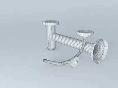 Kit bathroom sink with two faucets Free 3D model