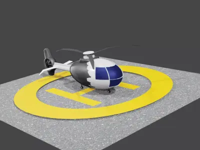 Enchanted Sky Blade - Fantasy Helicopter 3D Model 3D model