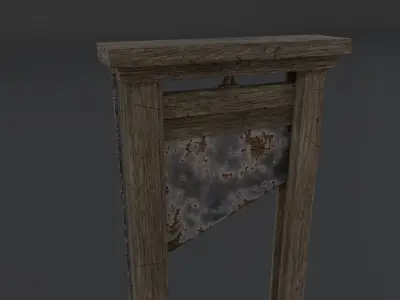 Medieval Guillotine PBR 1 Low-poly 3D model