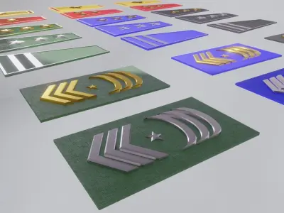 military rank 3D model