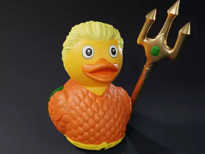 Cute Aquaman Rubber Duck 3D print model
