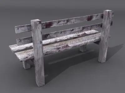 Bench 3d model wooden 3D model