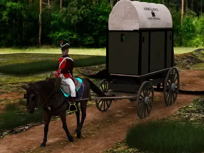 Napoleonic French Ambulance 3D model