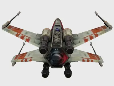 Xwing Starfighter Low-poly 3D model