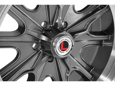 Legendary Wheel Co HB45 Alloy Wheel 17x8 Charcoal Machined C 3D model