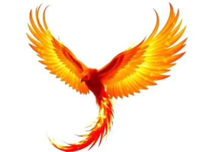 Fiery Phoenix Wings model pack Low-poly 3D model