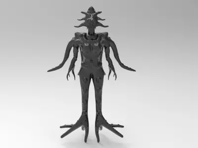 Female Human-Octopus Creature 3D model