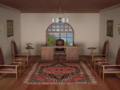 Mustafa Kemal Ataturk Private Office 3D model