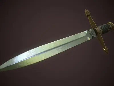 Medieval Dagger - game ready model Low-poly 3D model