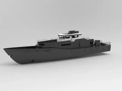 Luxury yacht 3D model