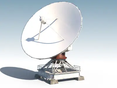 Radar PBR satellite dish Low-poly 3D model