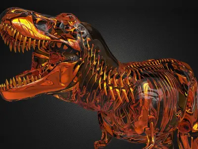 Amber T-Rex - Sculpture - FREE Free 3D model