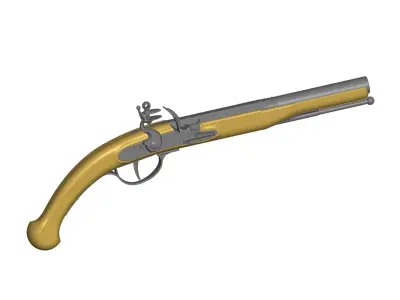 Flintlock pistol 3D model