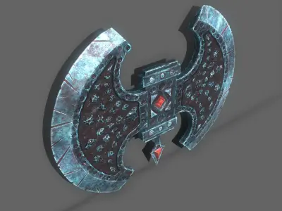 blood poleaxe Free low-poly 3D model