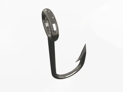 Fish Hook Low-poly 3D model