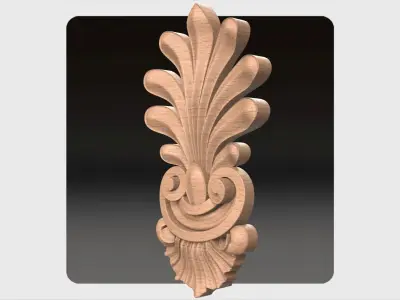 Carved decor ornament for cnc 20 Free 3D model