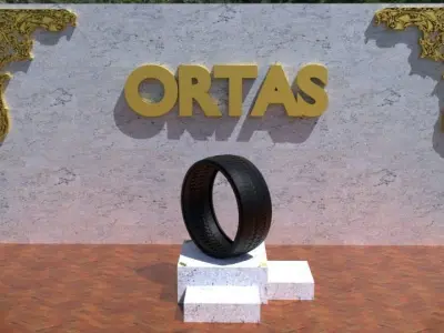 ORTAS TIRE NO 44 GAME READY Low-poly 3D model
