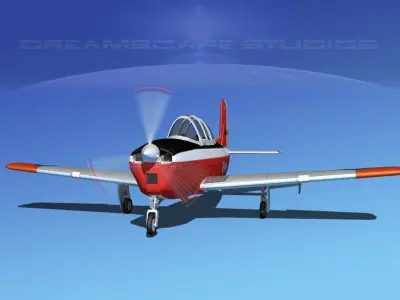 Beechcraft T-34 Mentor Taiwan 3D model