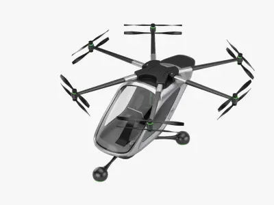 Electric Aircraft Concept 3D model