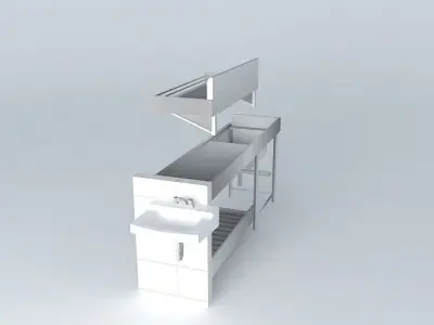Kit-231- Inox Bench Lava crockery by: Alex Marques Free 3D model