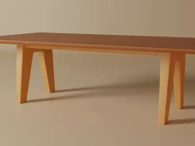 Dining Table Free low-poly 3D model purchase