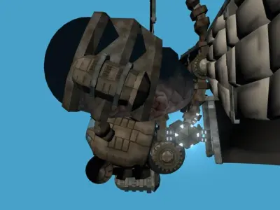 Steampunk Airship Low-poly 3D model