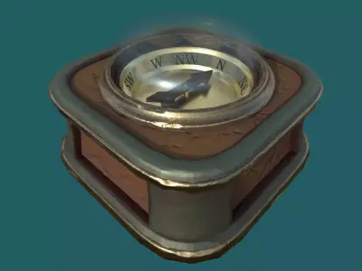 Compass Low-poly 3D model