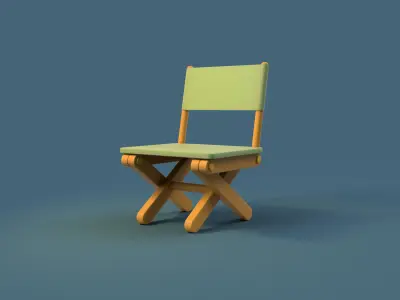 Folding Camping Chair Free 3D model