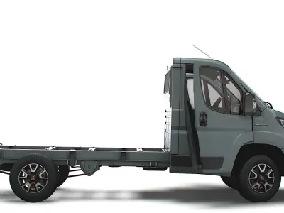 Fiat Ducato Chassis Truck SCab 3450WB HQInterior 2023 3D model