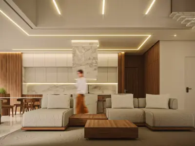 Project A living room in modern apartment Free 3D model